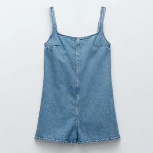 (NWT) ZARA Short Denim Jumpsuit